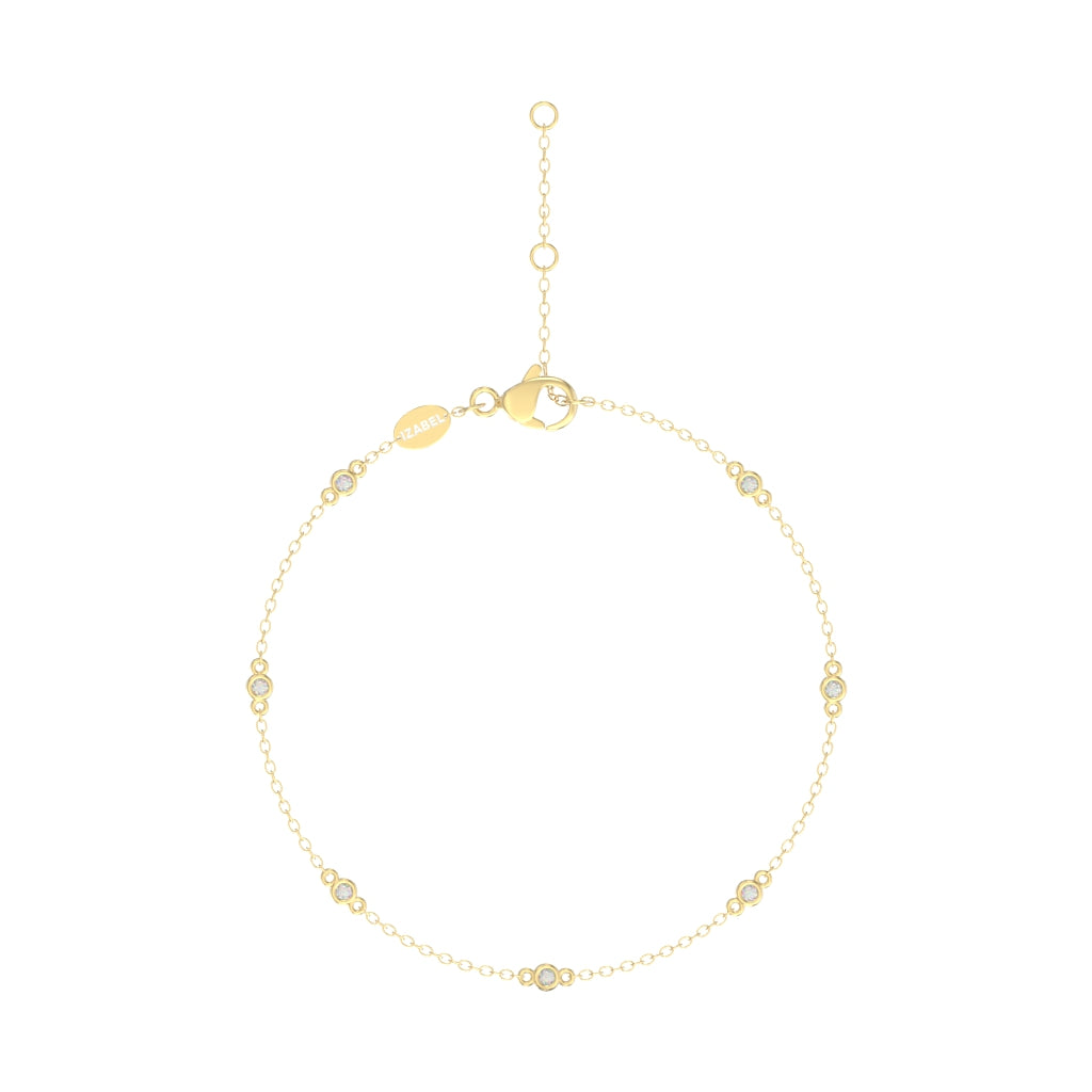 Pulsera de diamantes de 7 piedras
