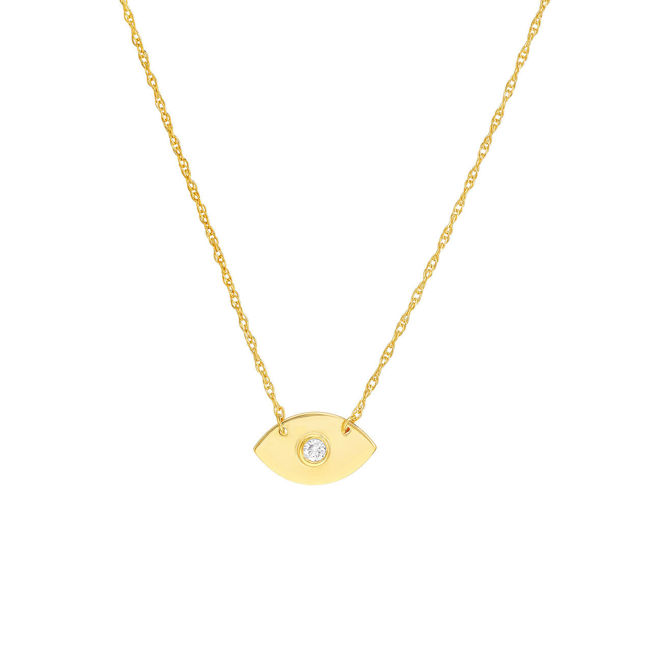 Mini Diamond Evil Eye Necklace