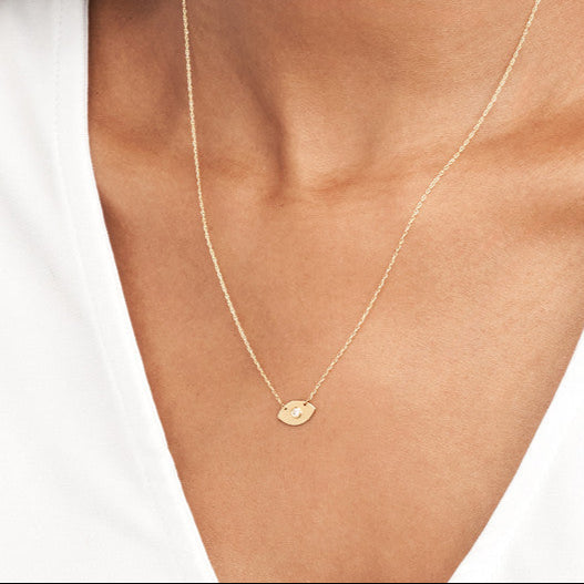 Mini Diamond Evil Eye Necklace