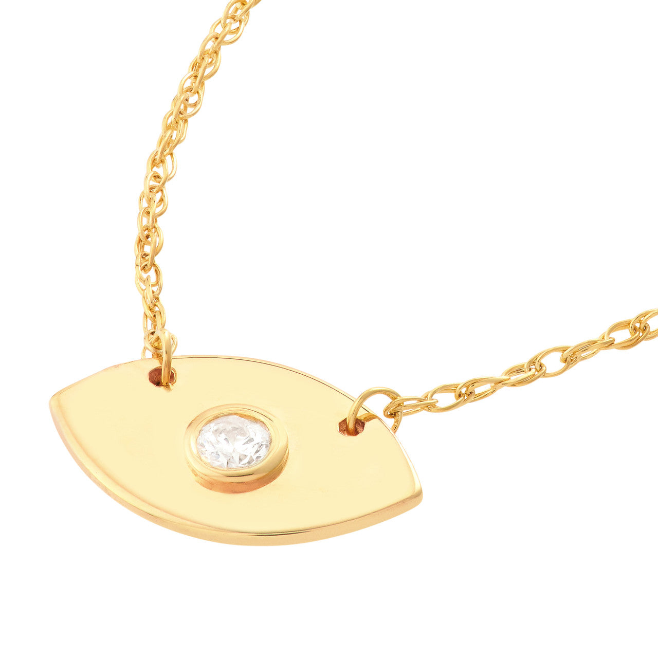 Mini Diamond Evil Eye Necklace