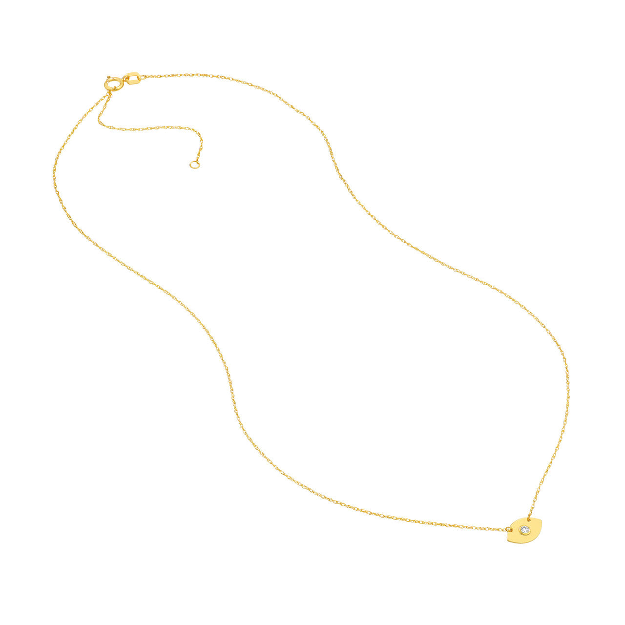Mini Diamond Evil Eye Necklace
