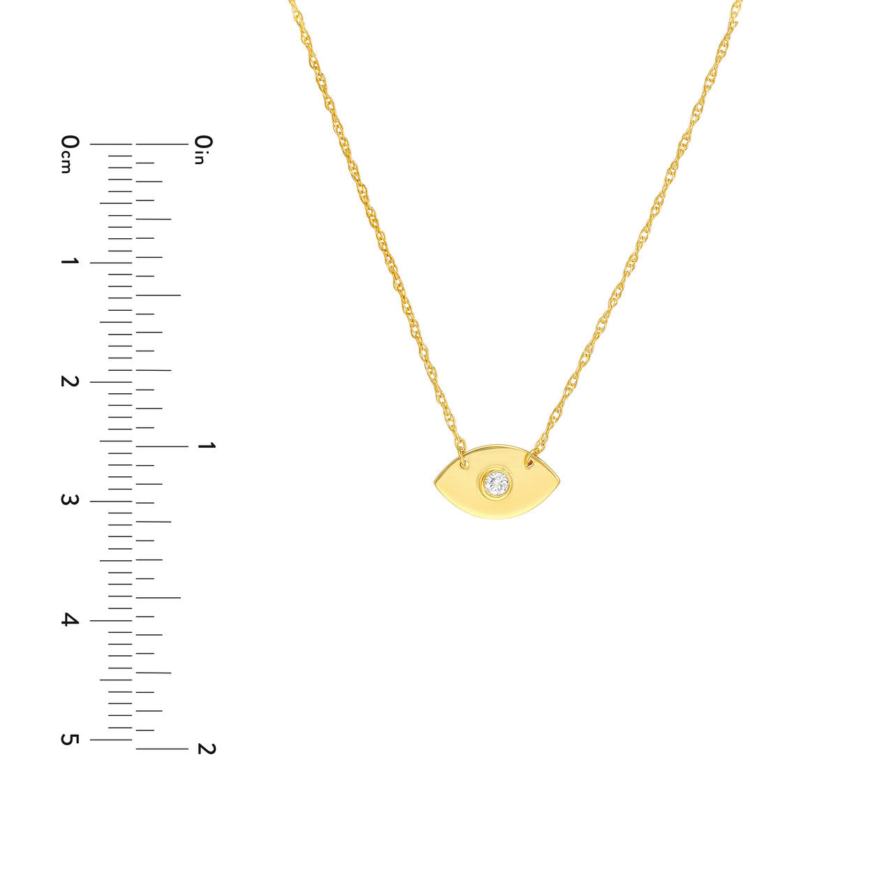 Mini Diamond Evil Eye Necklace