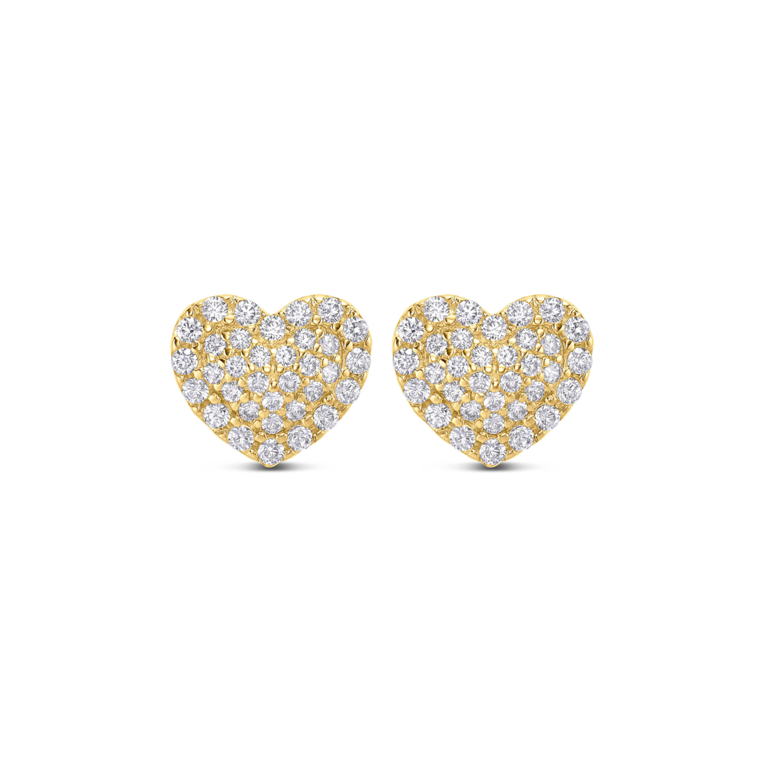 CLASSIC HEART STUDS, MEDIUM