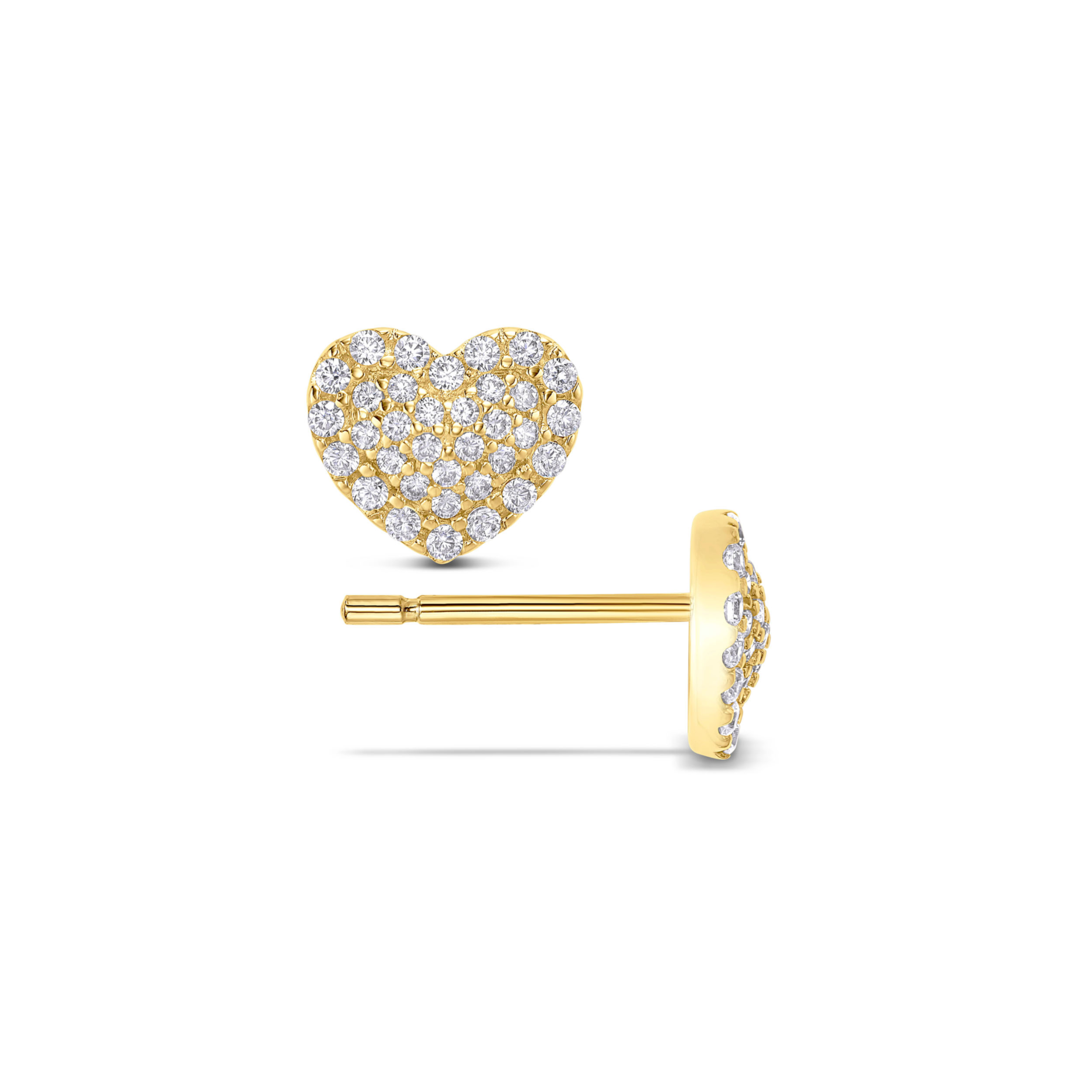 CLASSIC HEART STUDS, MEDIUM