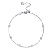 WHITE ZIRCONIA STATION BRACELET
