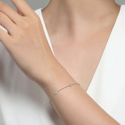 WHITE ZIRCONIA STATION BRACELET