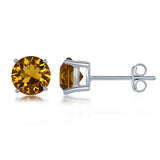 NOVEMBER BIRTHSTONE SWAROVSKI STUD EARRINGS