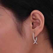 CROSSOVER FISH EARRINGS, SMALL