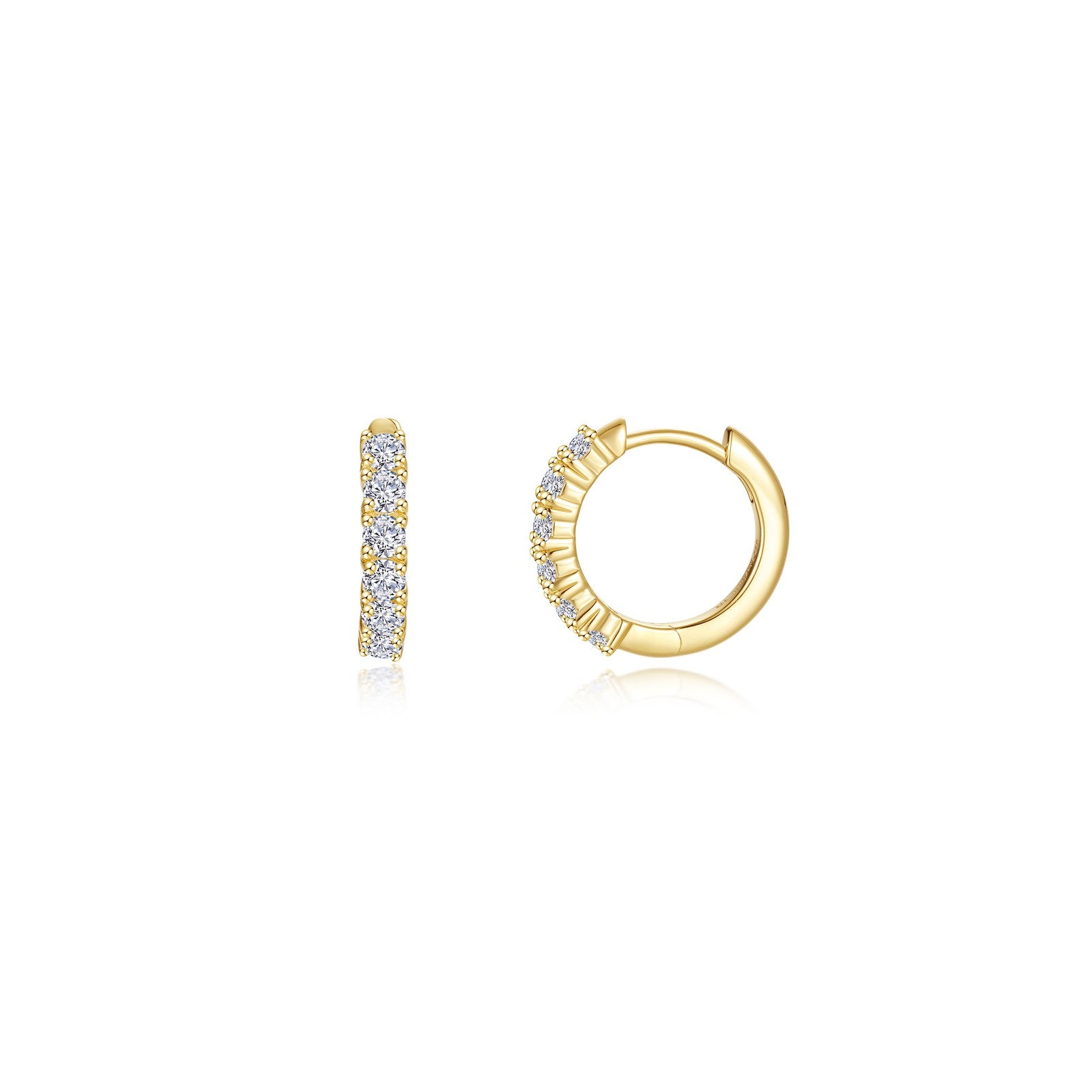 GOLD-PLATED HUGGIE EARRINGS, MINI