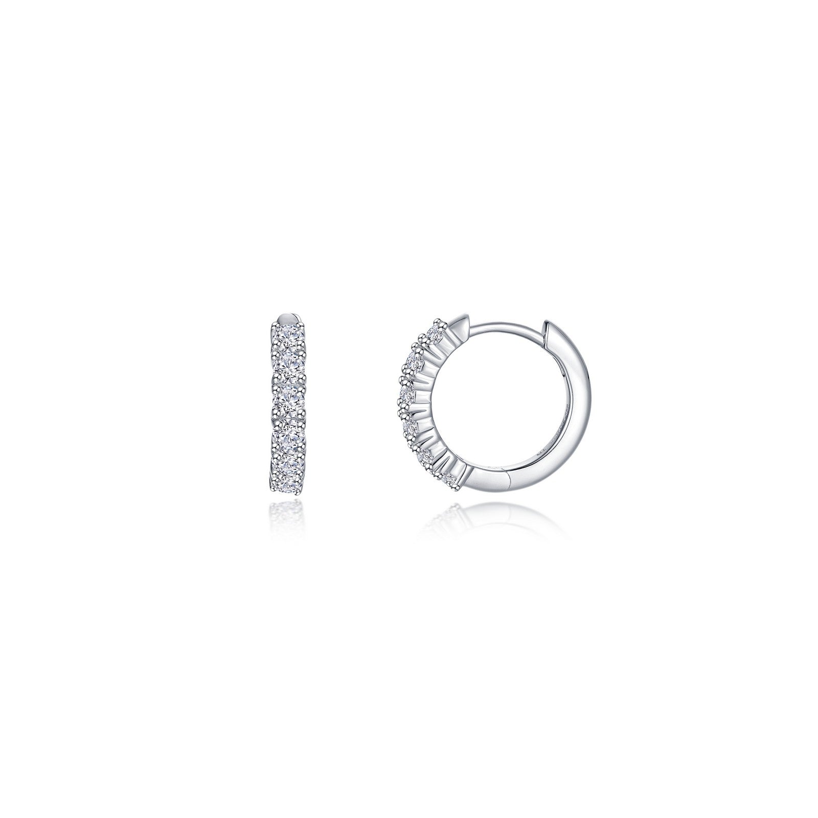 SILVER HUGGIE EARRINGS, MINI