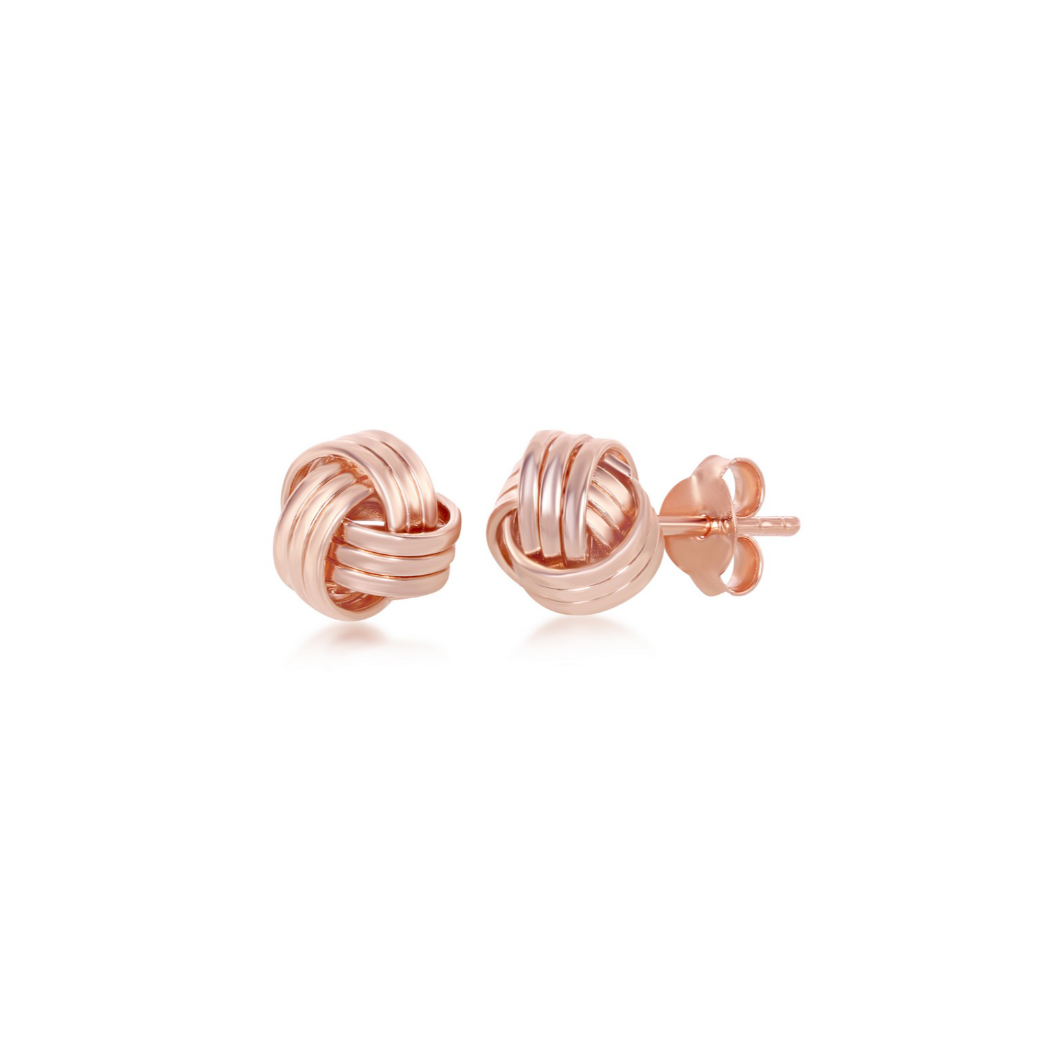 TRIPLE WIRE LOVE KNOT STUDS, SMALL