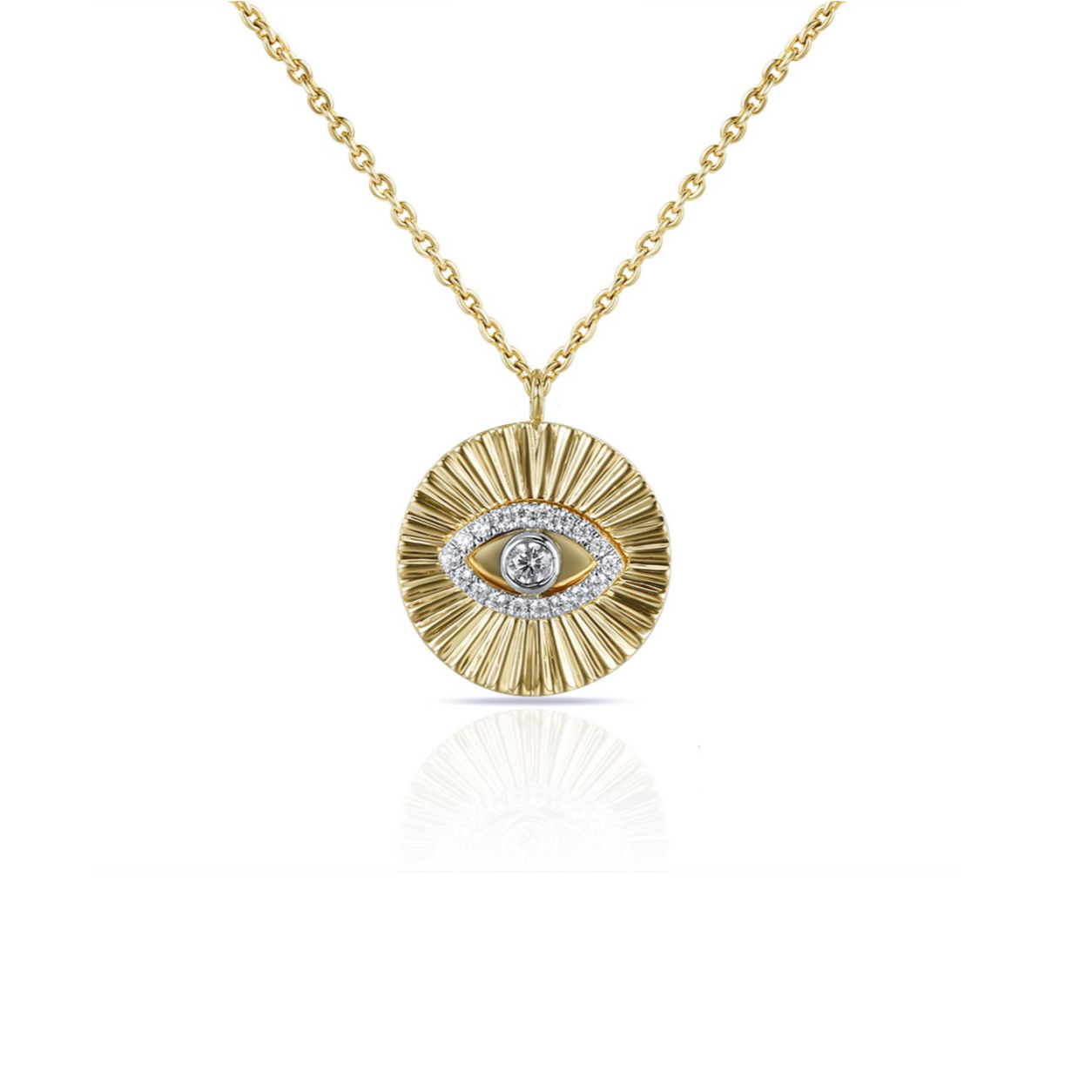 DIAMOND EYE MEDALLION NECKLACE