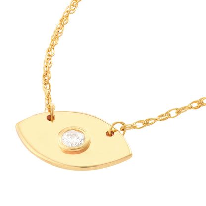Mini Diamond Evil Eye Necklace