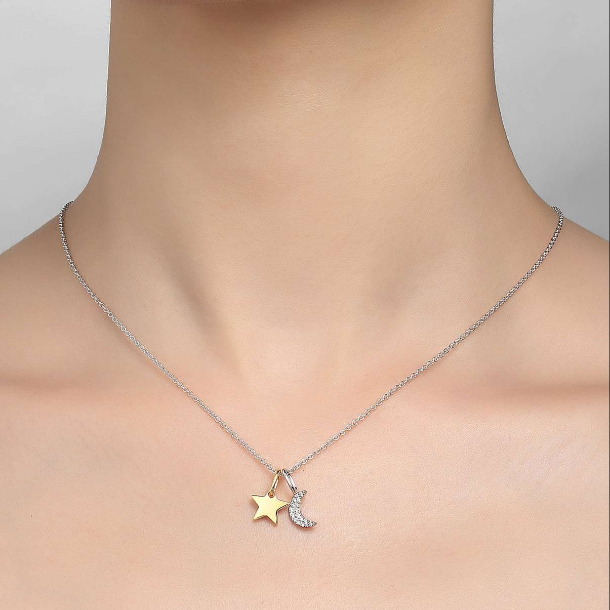 MOON & STAR CHARM NECKLACE