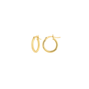 POLISHED ROUND HOOP EARRINGS, MINI