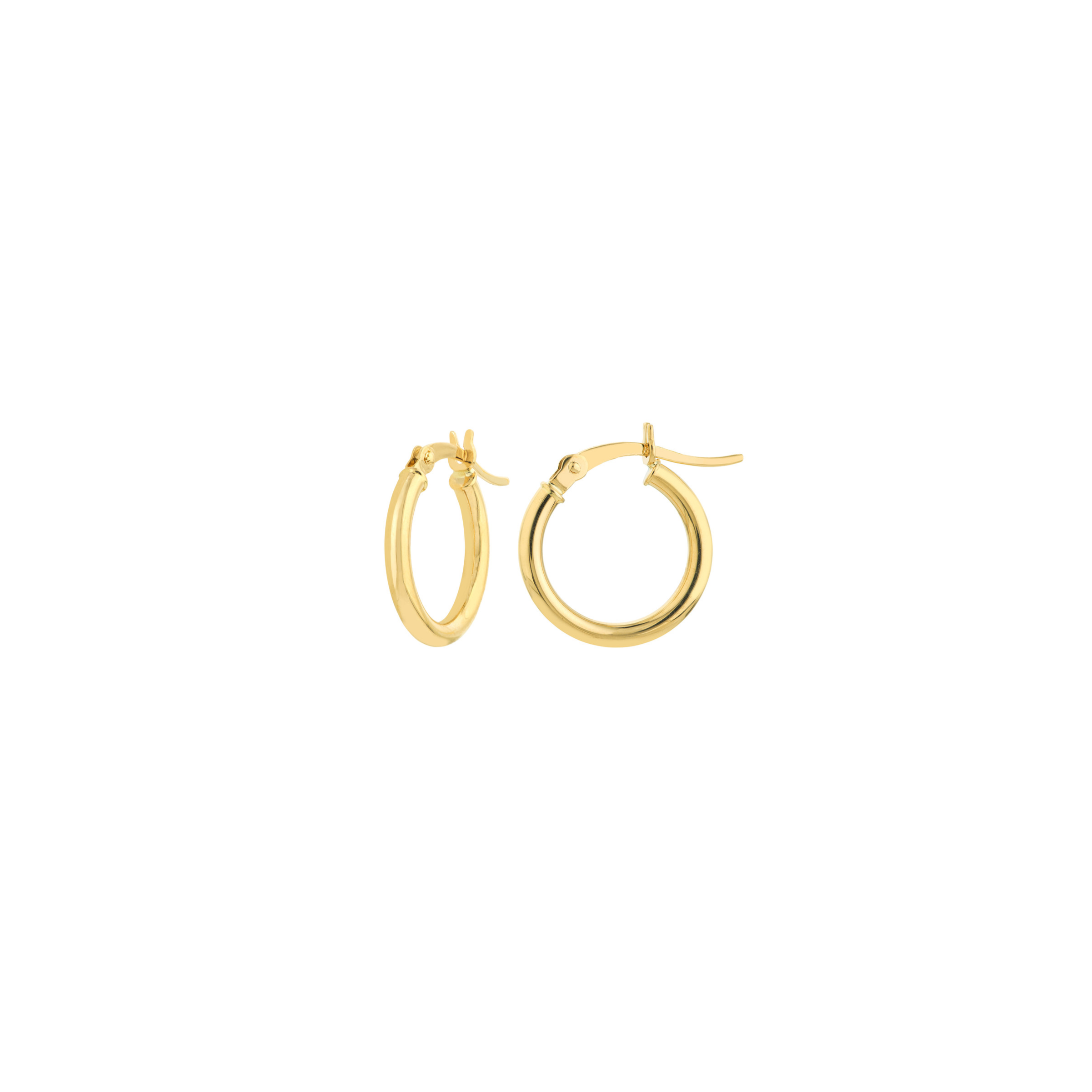 POLISHED ROUND HOOP EARRINGS, MINI