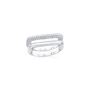 POLISHED AND MICRO PAVÉ TWO-SET BAND